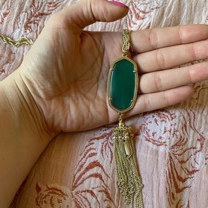 Emerald & gold KENDRA SCOTT long necklace